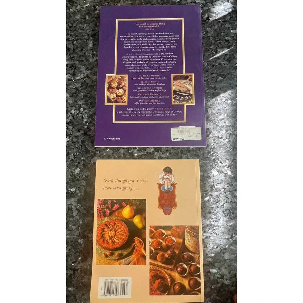 The Cadbury Chocolate Cookbook & The Ghirardelli chocolate cookbook. 2 books!